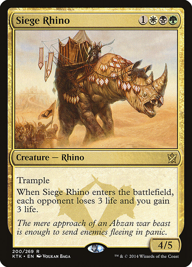 Siege Rhino [Khans of Tarkir] | I Want That Stuff Brandon
