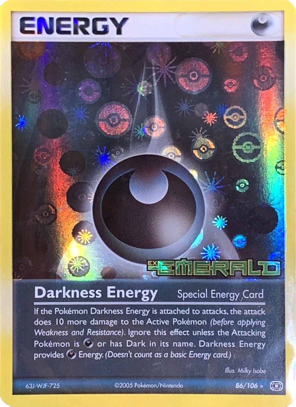 Darkness Energy (86/106) (Stamped) [EX: Emerald] | I Want That Stuff Brandon