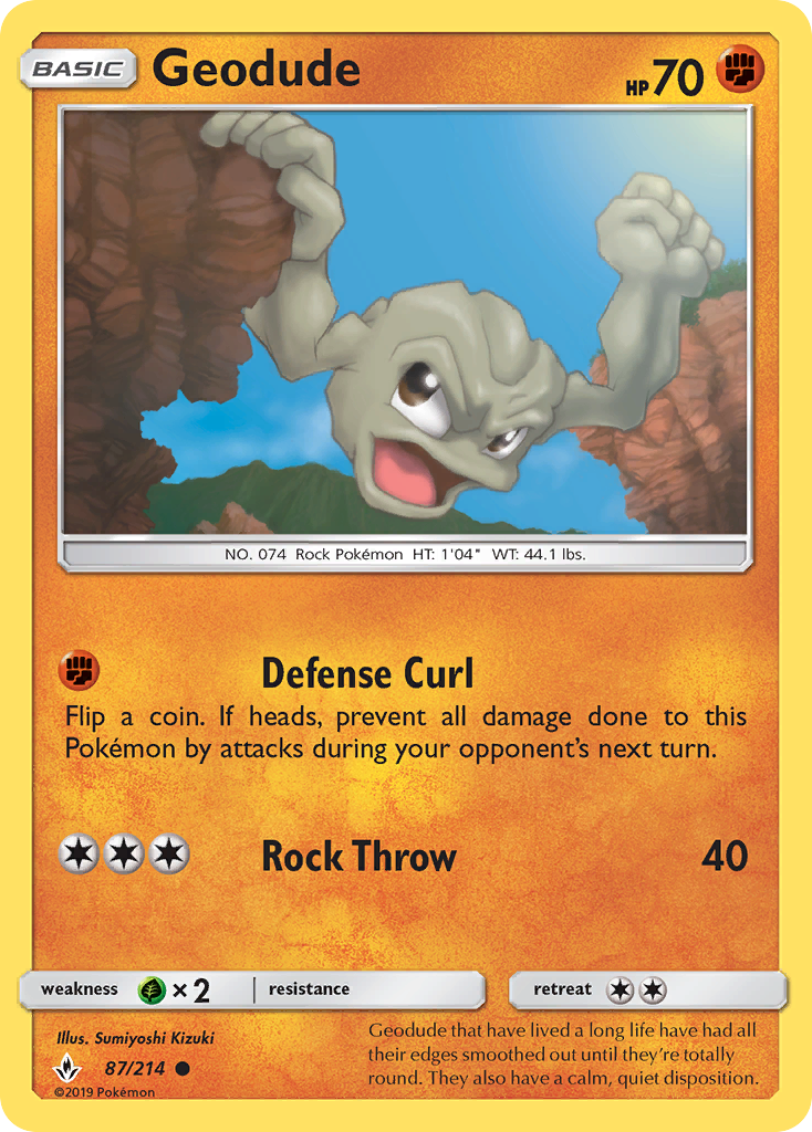 Geodude (87/214) [Sun & Moon: Unbroken Bonds] | I Want That Stuff Brandon