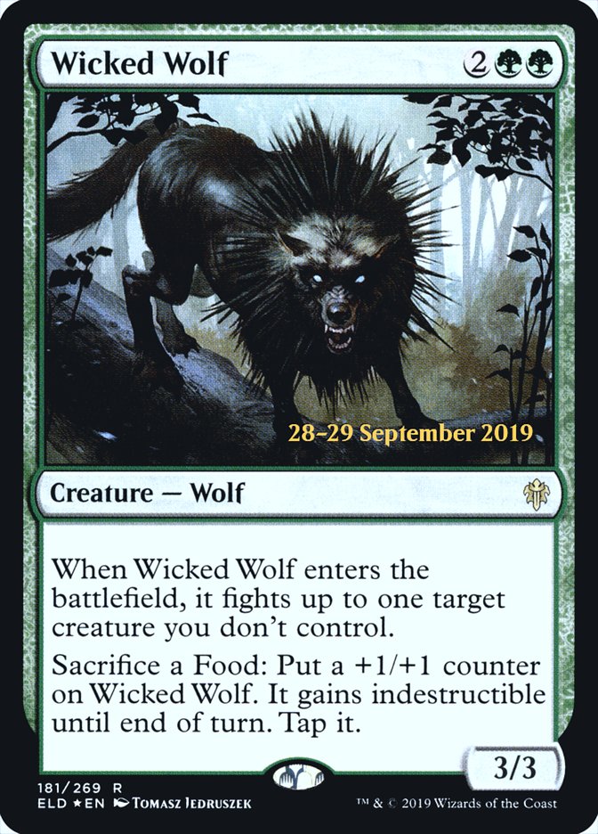 Wicked Wolf [Throne of Eldraine Prerelease Promos] | I Want That Stuff Brandon