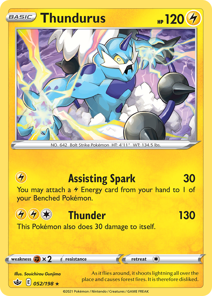 Thundurus (052/198) (Theme Deck Exclusive) [Sword & Shield: Chilling Reign] | I Want That Stuff Brandon