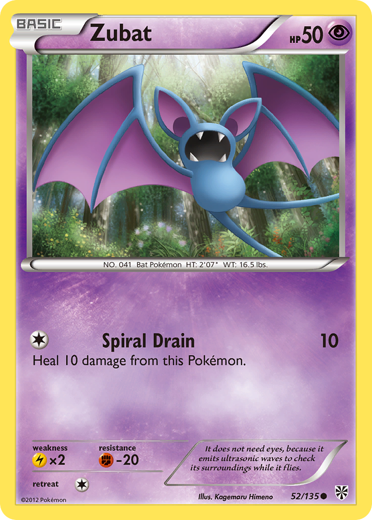 Zubat (52/135) [Black & White: Plasma Storm] | I Want That Stuff Brandon