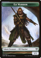 Elemental // Elf Warrior Double-Sided Token [Kaldheim Commander Tokens] | I Want That Stuff Brandon