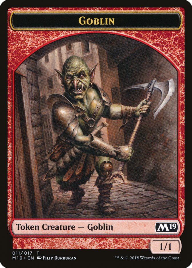 Knight // Goblin Double-Sided Token (Game Night) [Core Set 2019 Tokens] | I Want That Stuff Brandon