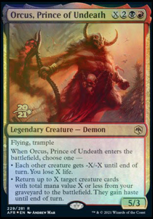 Orcus, Prince of Undeath [Dungeons & Dragons: Adventures in the Forgotten Realms Prerelease Promos] | I Want That Stuff Brandon