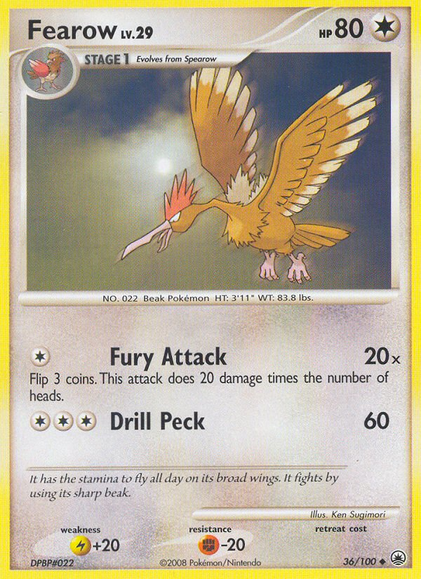 Fearow (36/100) [Diamond & Pearl: Majestic Dawn] | I Want That Stuff Brandon