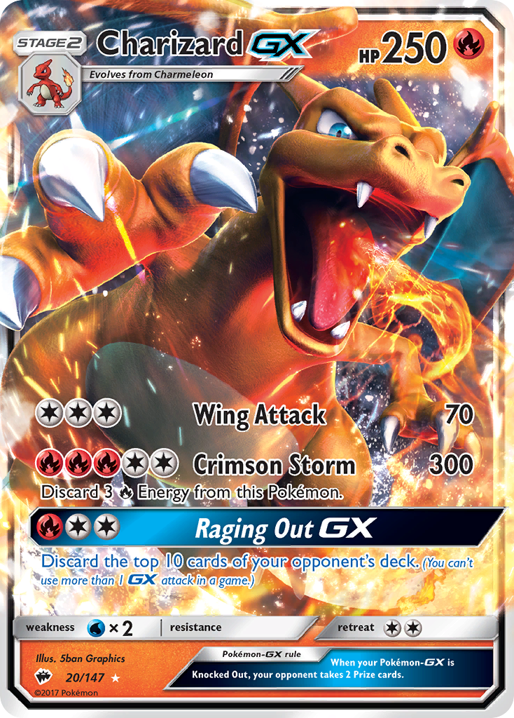 Charizard GX (20/147) [Sun & Moon: Burning Shadows] | I Want That Stuff Brandon