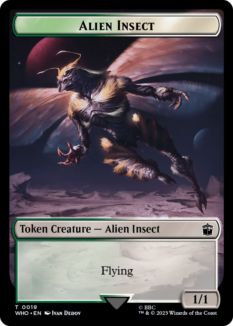 Alien Salamander // Alien Insect Double-Sided Token [Doctor Who Tokens] | I Want That Stuff Brandon