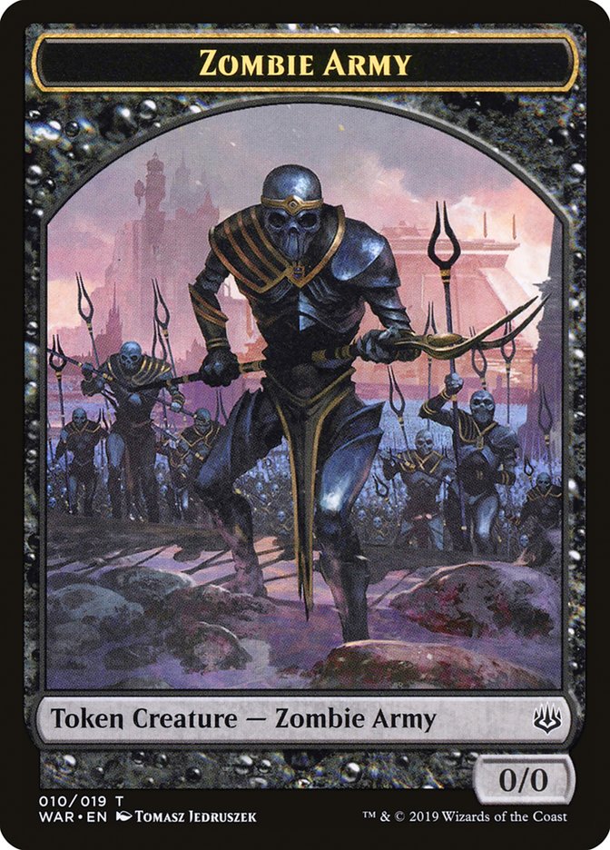 Zombie Army Token (010/019) [War of the Spark Tokens] | I Want That Stuff Brandon
