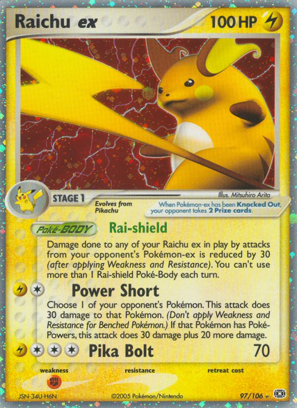 Raichu ex (97/106) [EX: Emerald] | I Want That Stuff Brandon