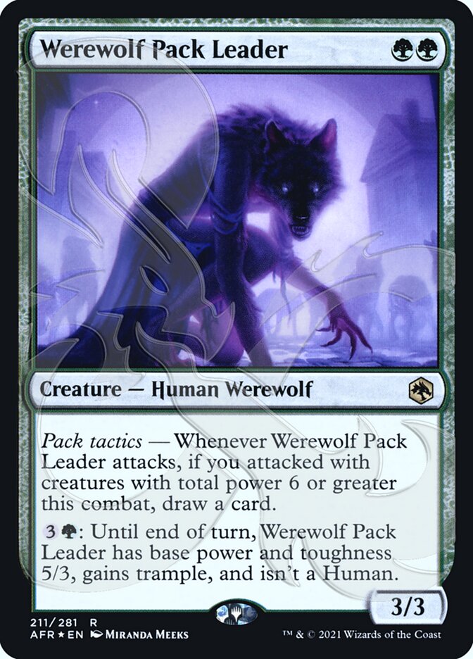 Werewolf Pack Leader (Ampersand Promo) [Dungeons & Dragons: Adventures in the Forgotten Realms Promos] | I Want That Stuff Brandon