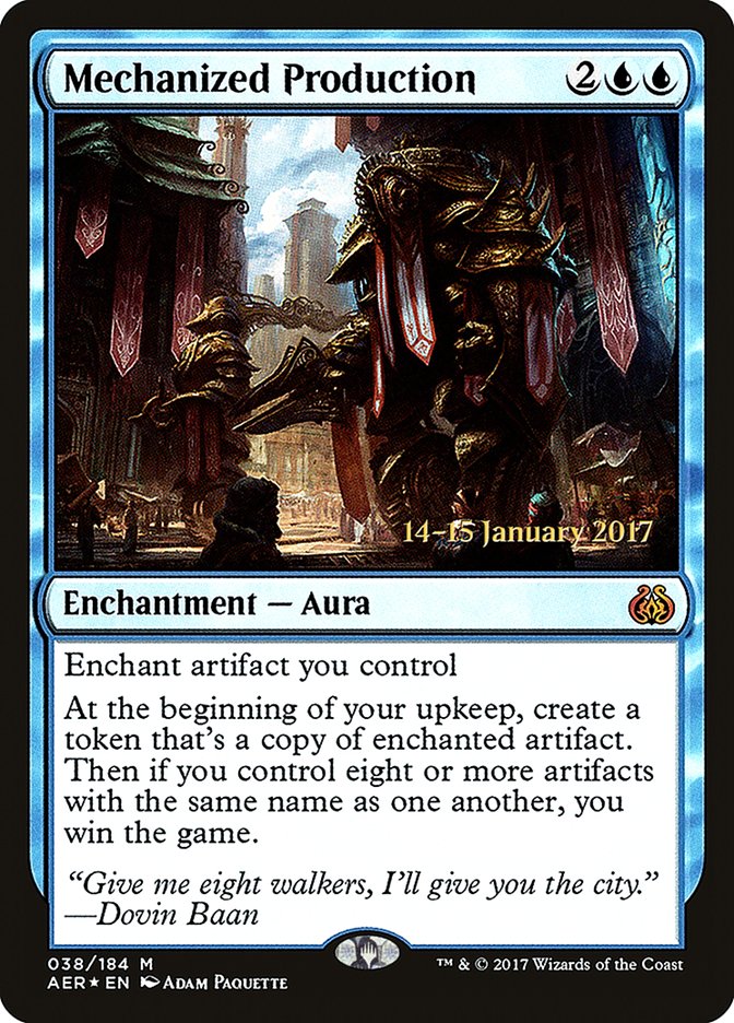 Mechanized Production [Aether Revolt Prerelease Promos] | I Want That Stuff Brandon