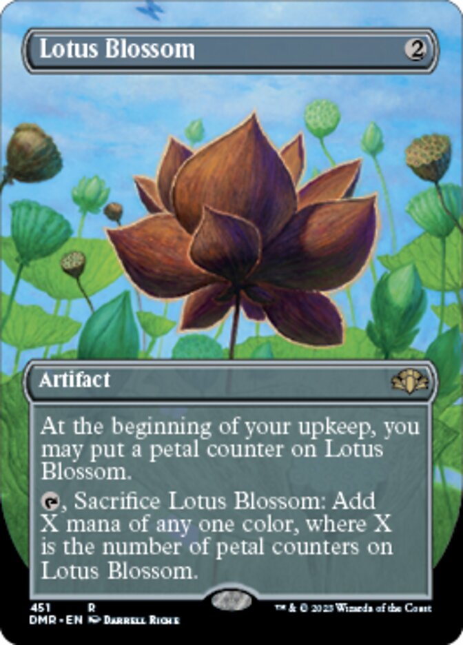 Lotus Blossom (Borderless Alternate Art) [Dominaria Remastered] | I Want That Stuff Brandon