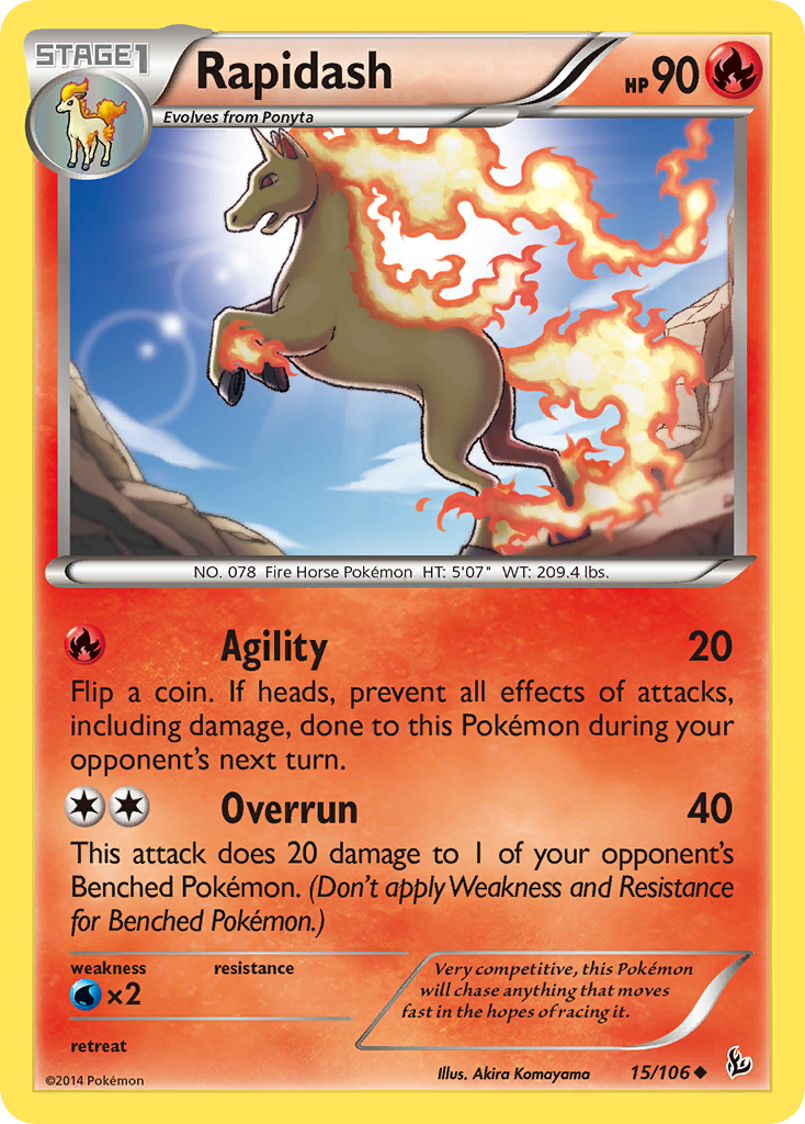 Rapidash (15/106) [XY: Flashfire] | I Want That Stuff Brandon