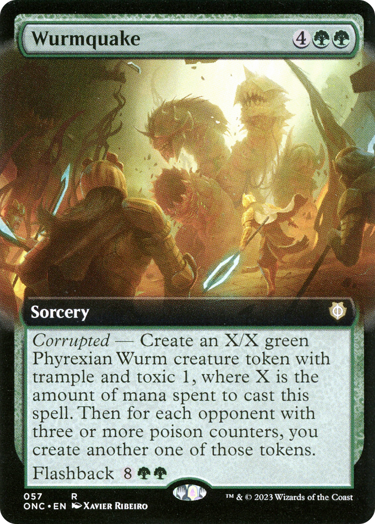 Wurmquake (Extended Art) [Phyrexia: All Will Be One Commander] | I Want That Stuff Brandon
