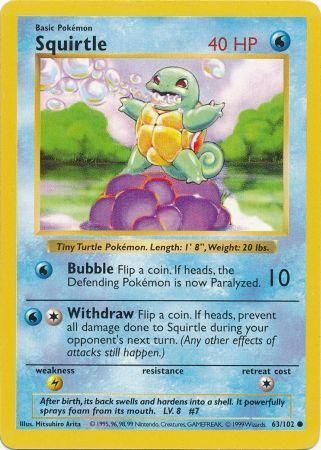 Squirtle (63/102) [Base Set Shadowless Unlimited] | I Want That Stuff Brandon