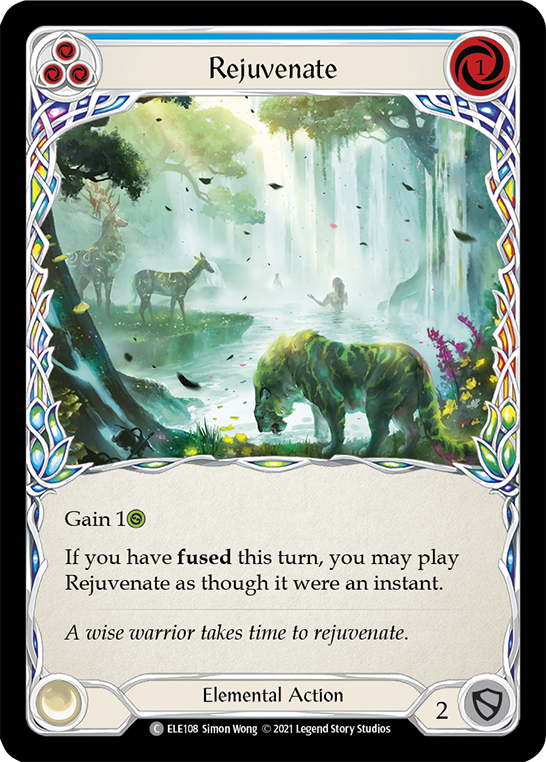 Rejuvenate (Blue) [ELE108] (Tales of Aria)  1st Edition Normal | I Want That Stuff Brandon