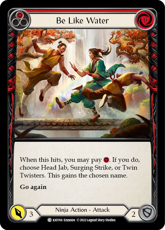 Be Like Water (Red) [KAT014] (Outsiders Katsu Blitz Deck) | I Want That Stuff Brandon