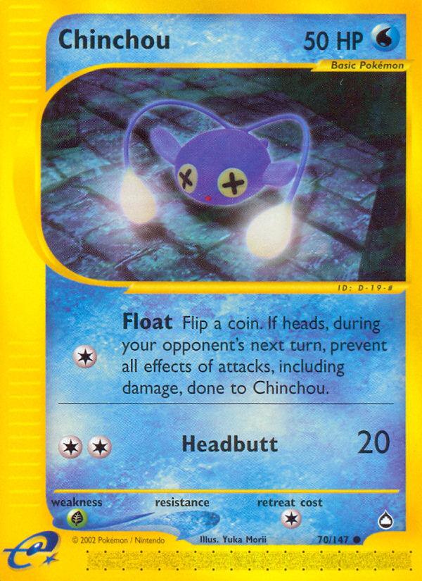 Chinchou (70/147) [Aquapolis] | I Want That Stuff Brandon