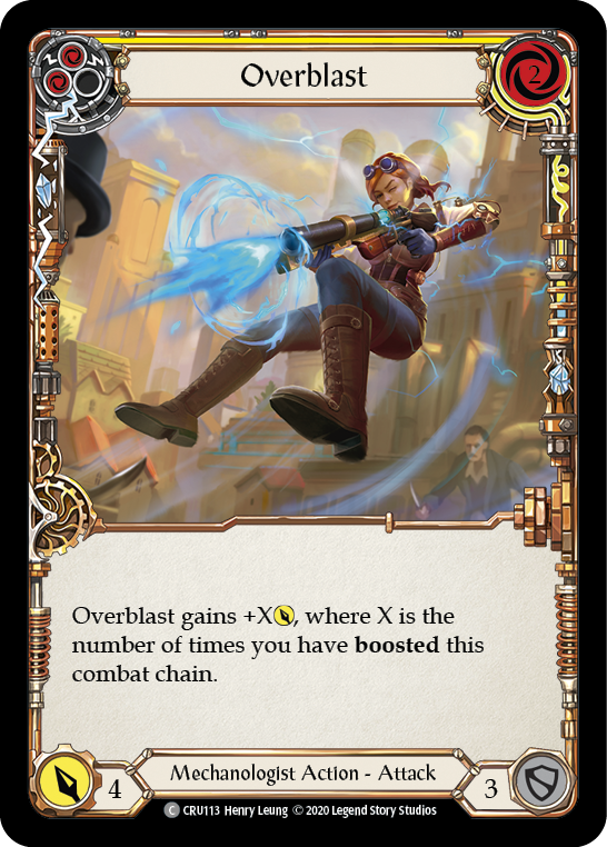 Overblast (Yellow) [CRU113] 1st Edition Rainbow Foil | I Want That Stuff Brandon