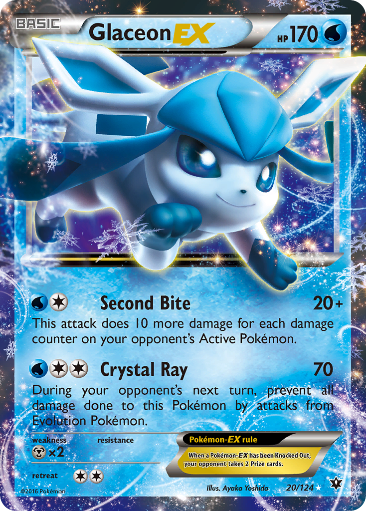 Glaceon EX (20/124) [XY: Fates Collide] | I Want That Stuff Brandon