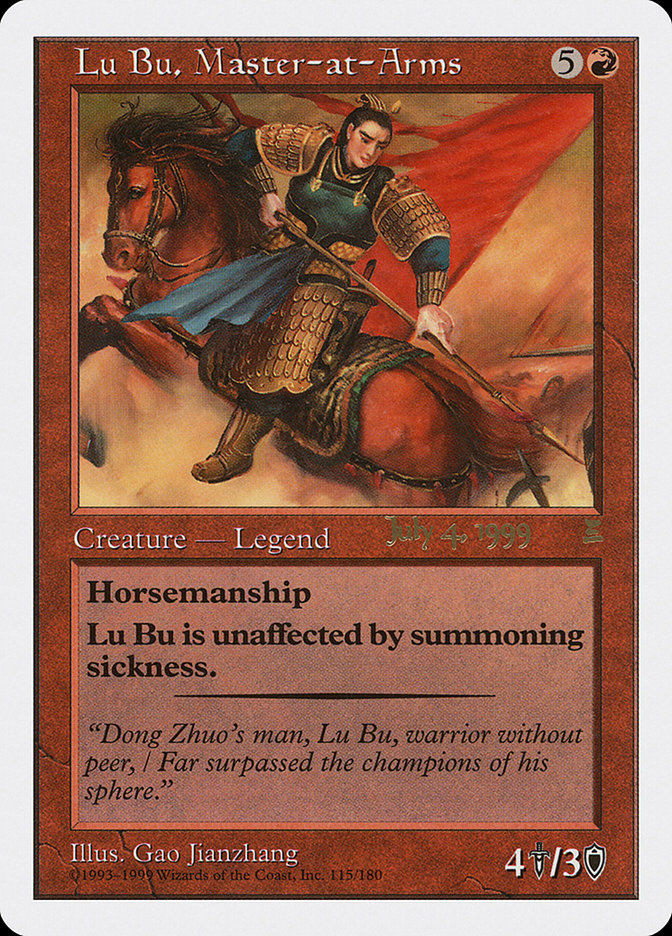 Lu Bu, Master-at-Arms (July 4, 1999) [Portal Three Kingdoms Promos] | I Want That Stuff Brandon