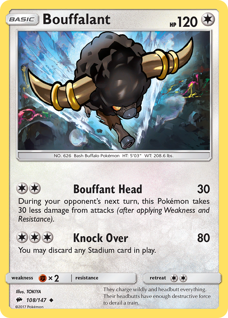 Bouffalant (108/147) [Sun & Moon: Burning Shadows] | I Want That Stuff Brandon