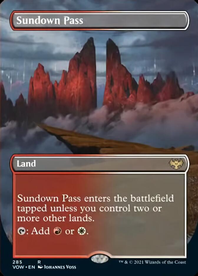 Sundown Pass (Borderless Alternate Art) [Innistrad: Crimson Vow] | I Want That Stuff Brandon