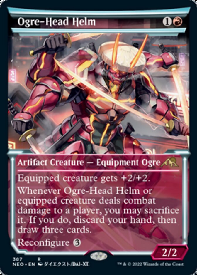 Ogre-Head Helm (Showcase Soft Glow) [Kamigawa: Neon Dynasty] | I Want That Stuff Brandon