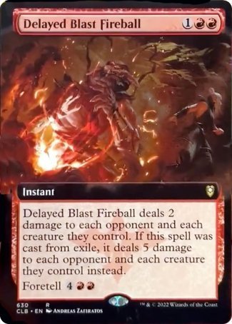 Delayed Blast Fireball (Extended Art) [Commander Legends: Battle for Baldur's Gate] | I Want That Stuff Brandon