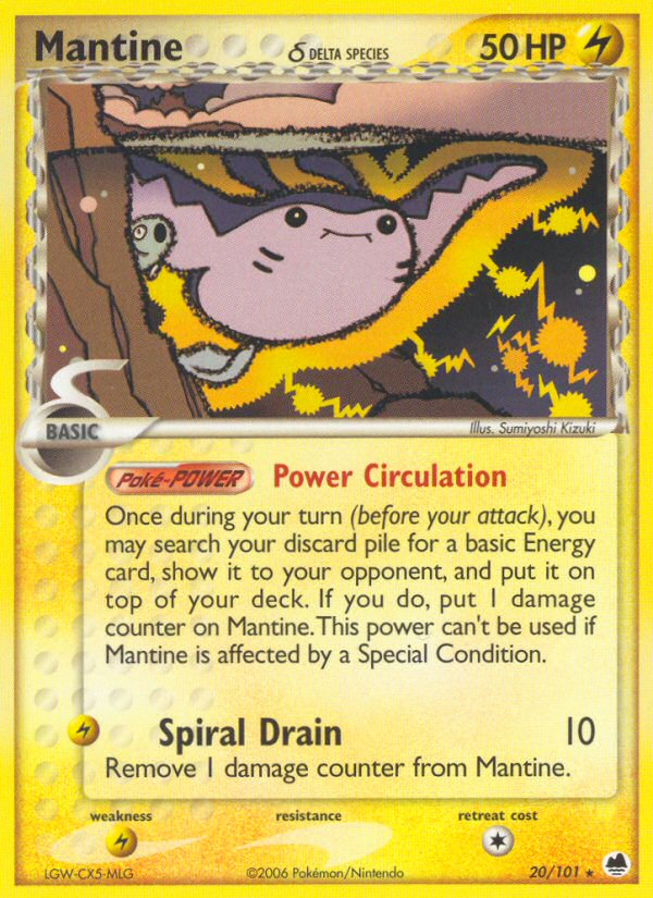 Mantine (20/101) (Delta Species) [EX: Dragon Frontiers] | I Want That Stuff Brandon