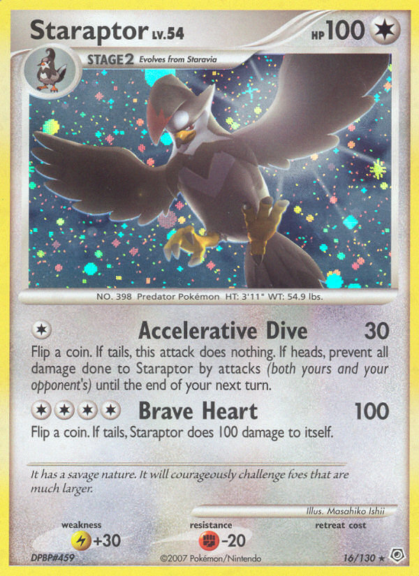 Staraptor (16/130) [Diamond & Pearl: Base Set] | I Want That Stuff Brandon