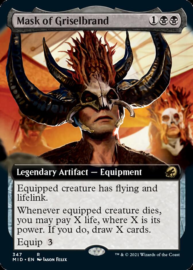 Mask of Griselbrand (Extended Art) [Innistrad: Midnight Hunt] | I Want That Stuff Brandon