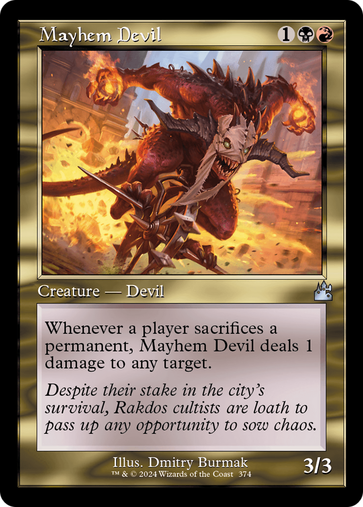 Mayhem Devil (Retro Frame) [Ravnica Remastered] | I Want That Stuff Brandon