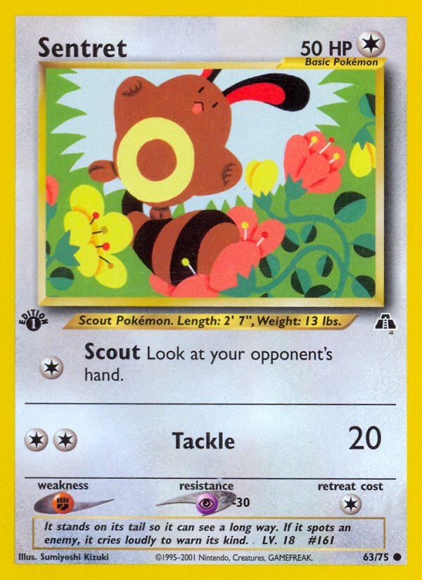 Sentret (63/75) [Neo Discovery 1st Edition] | I Want That Stuff Brandon