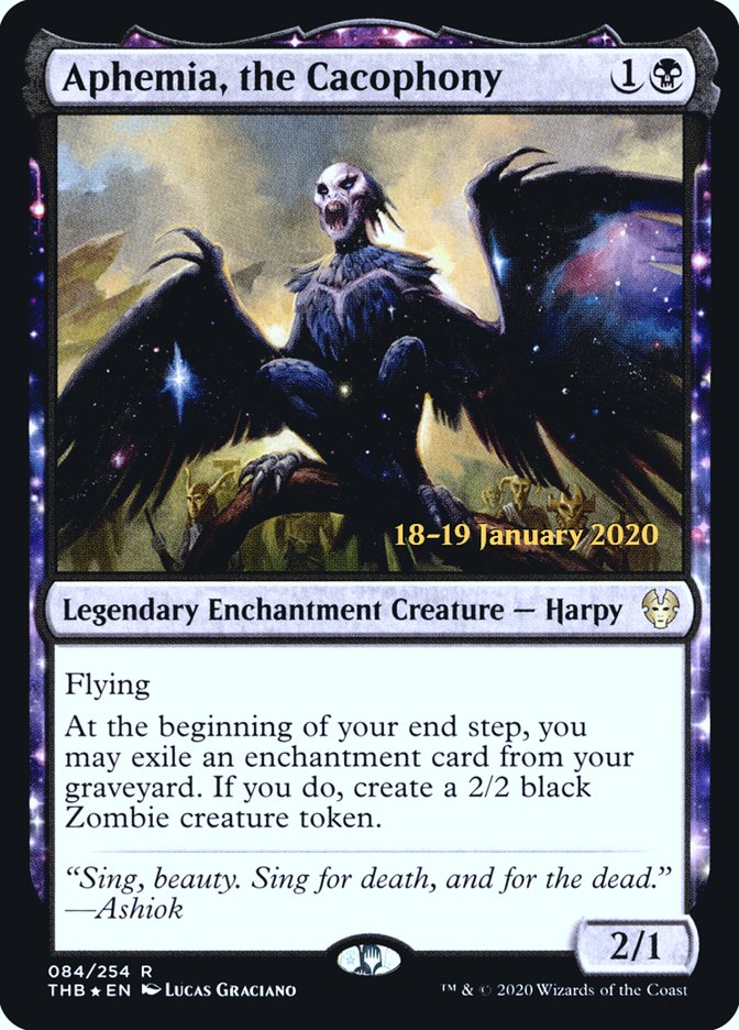 Aphemia, the Cacophony [Theros Beyond Death Prerelease Promos] | I Want That Stuff Brandon