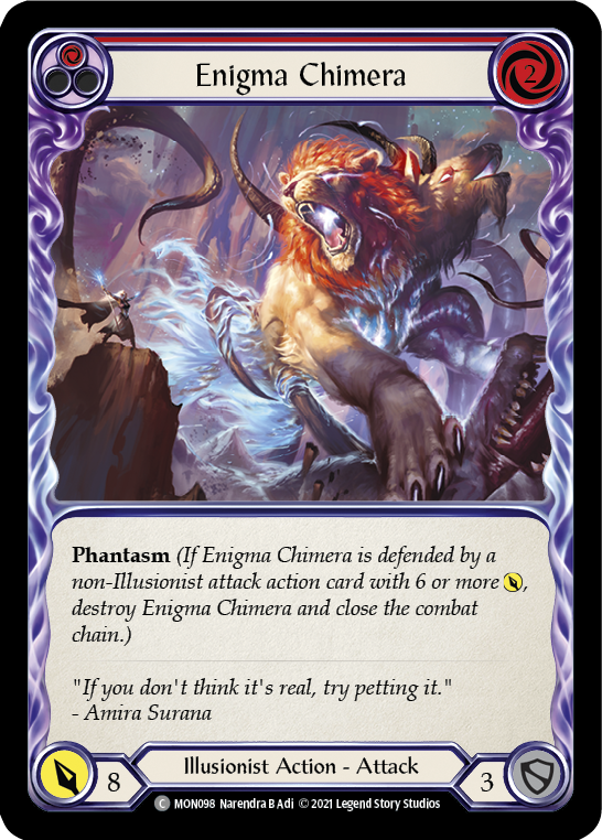 Enigma Chimera (Red) [MON098] 1st Edition Normal | I Want That Stuff Brandon