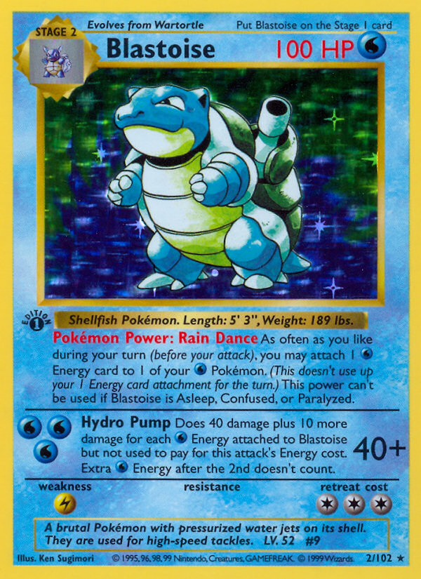 Blastoise (2/102) (Shadowless) [Base Set 1st Edition] | I Want That Stuff Brandon