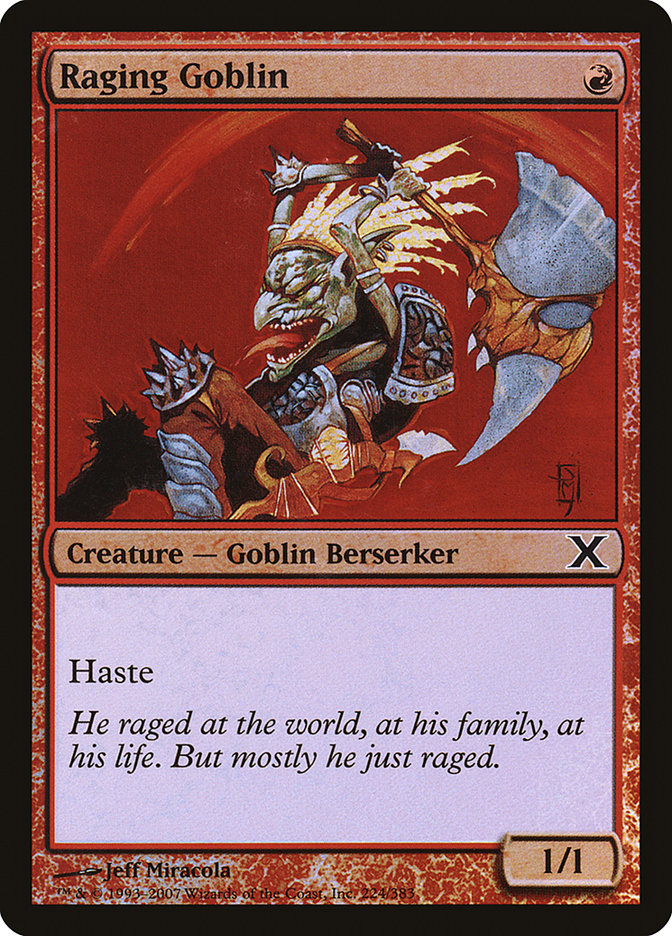 Raging Goblin (Premium Foil) [Tenth Edition] | I Want That Stuff Brandon