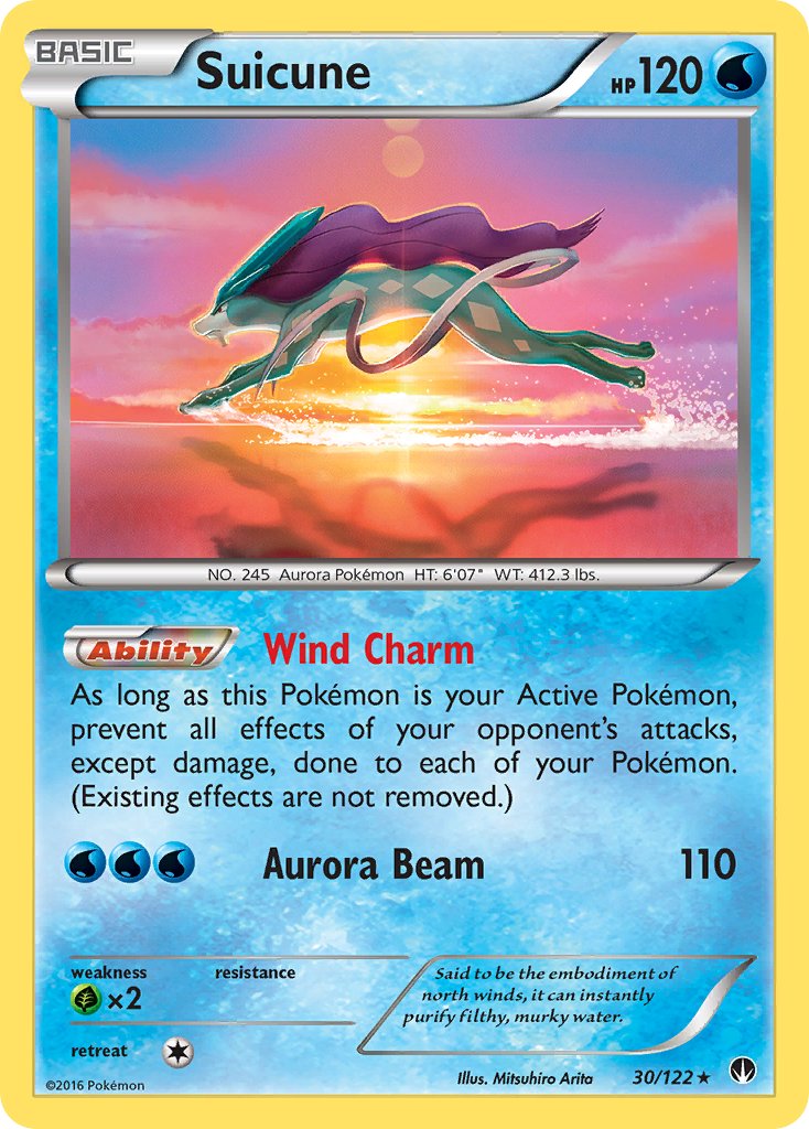 Suicune (30/122) (Cosmos Holo) (Blister Exclusive) [XY: BREAKpoint] | I Want That Stuff Brandon