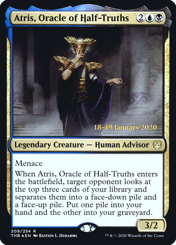 Atris, Oracle of Half-Truths [Theros Beyond Death Prerelease Promos] | I Want That Stuff Brandon