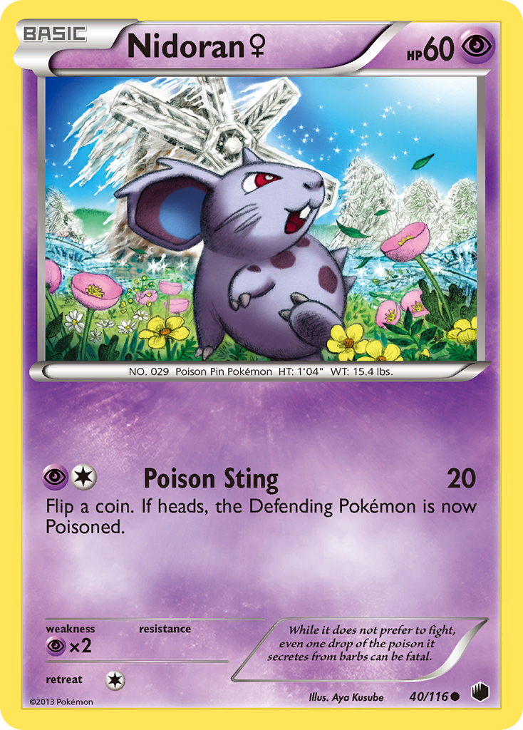 Nidoran (40/116) (Female) [Black & White: Plasma Freeze] | I Want That Stuff Brandon