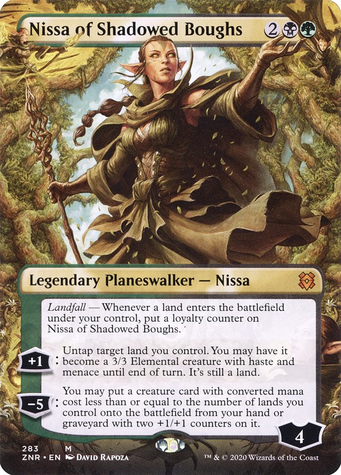 Nissa of Shadowed Boughs (Borderless) [Zendikar Rising] | I Want That Stuff Brandon