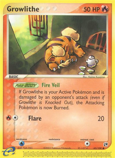 Growlithe (65/100) [EX: Sandstorm] | I Want That Stuff Brandon