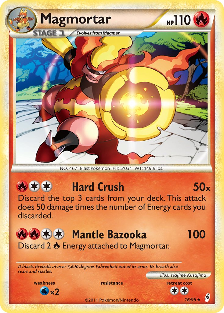 Magmortar (16/95) (Theme Deck Exclusive) [HeartGold & SoulSilver: Call of Legends] | I Want That Stuff Brandon