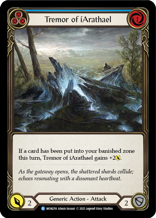 Tremor of iArathael (Blue) [MON256] 1st Edition Normal | I Want That Stuff Brandon