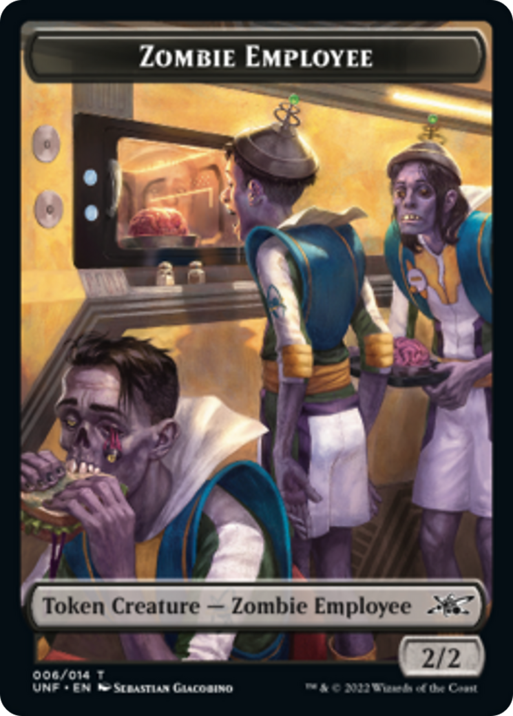 Zombie Employee // Storm Crow Double-Sided Token [Unfinity Tokens] | I Want That Stuff Brandon