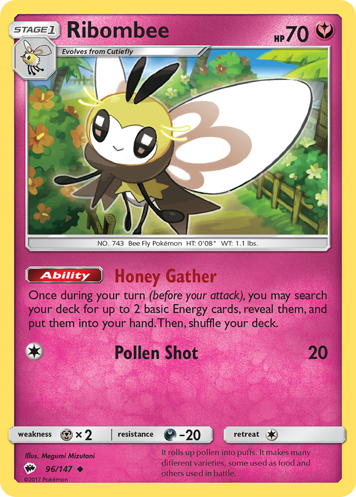 Ribombee (96/147) [Sun & Moon: Burning Shadows] | I Want That Stuff Brandon