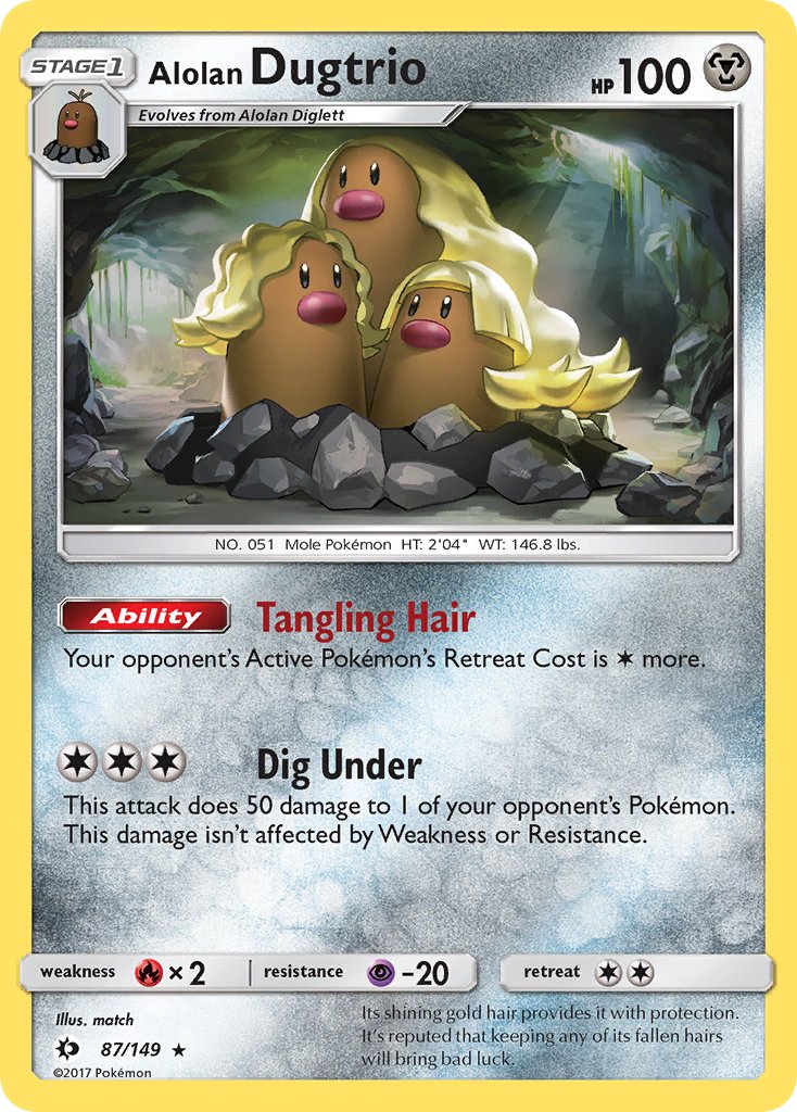 Alolan Dugtrio (87/149) (Cosmos Holo) (Blister Exclusive) [Sun & Moon: Base Set] | I Want That Stuff Brandon