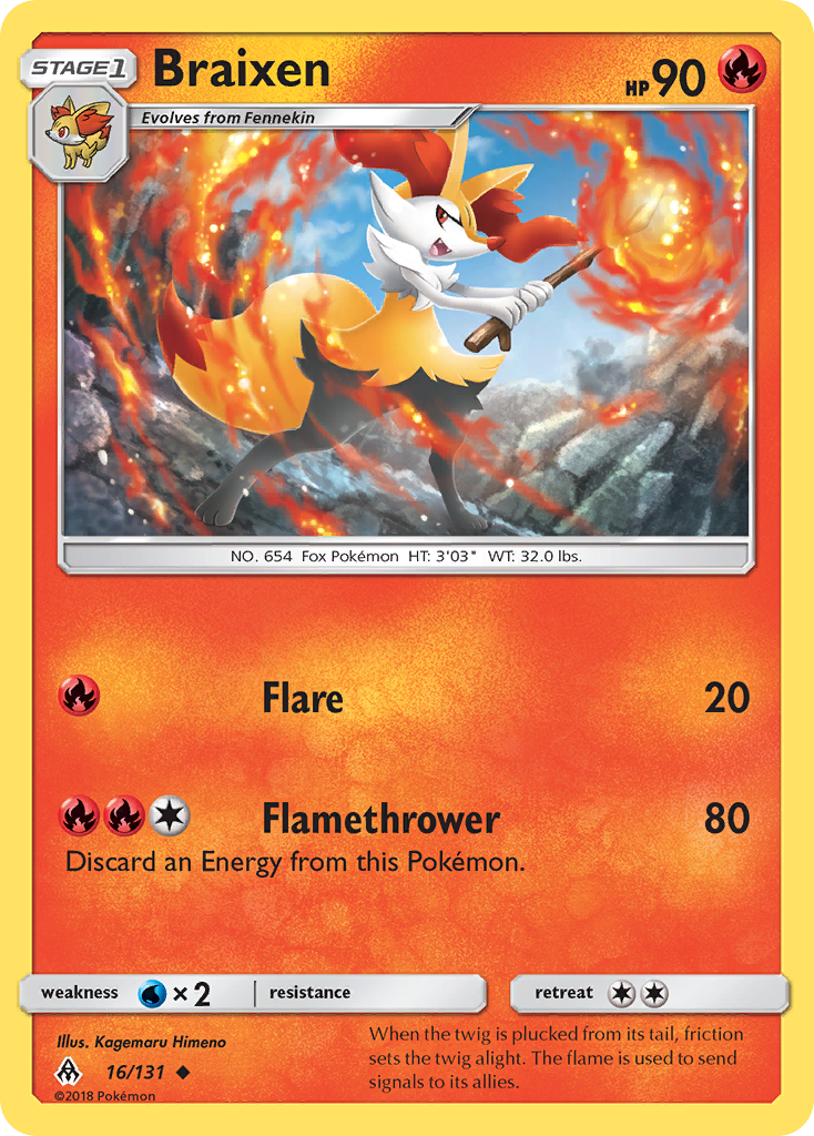 Braixen (16/131) [Sun & Moon: Forbidden Light] | I Want That Stuff Brandon